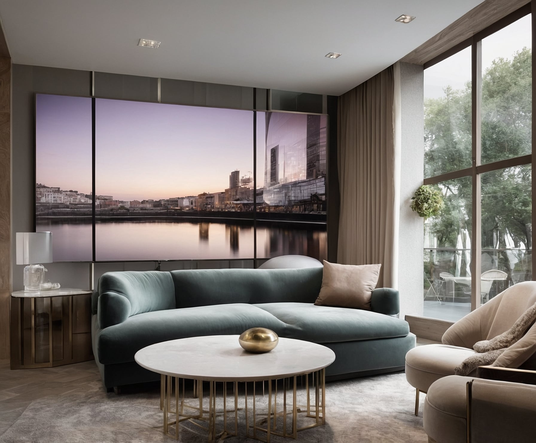 Televisor inteligente en hotel de lujo